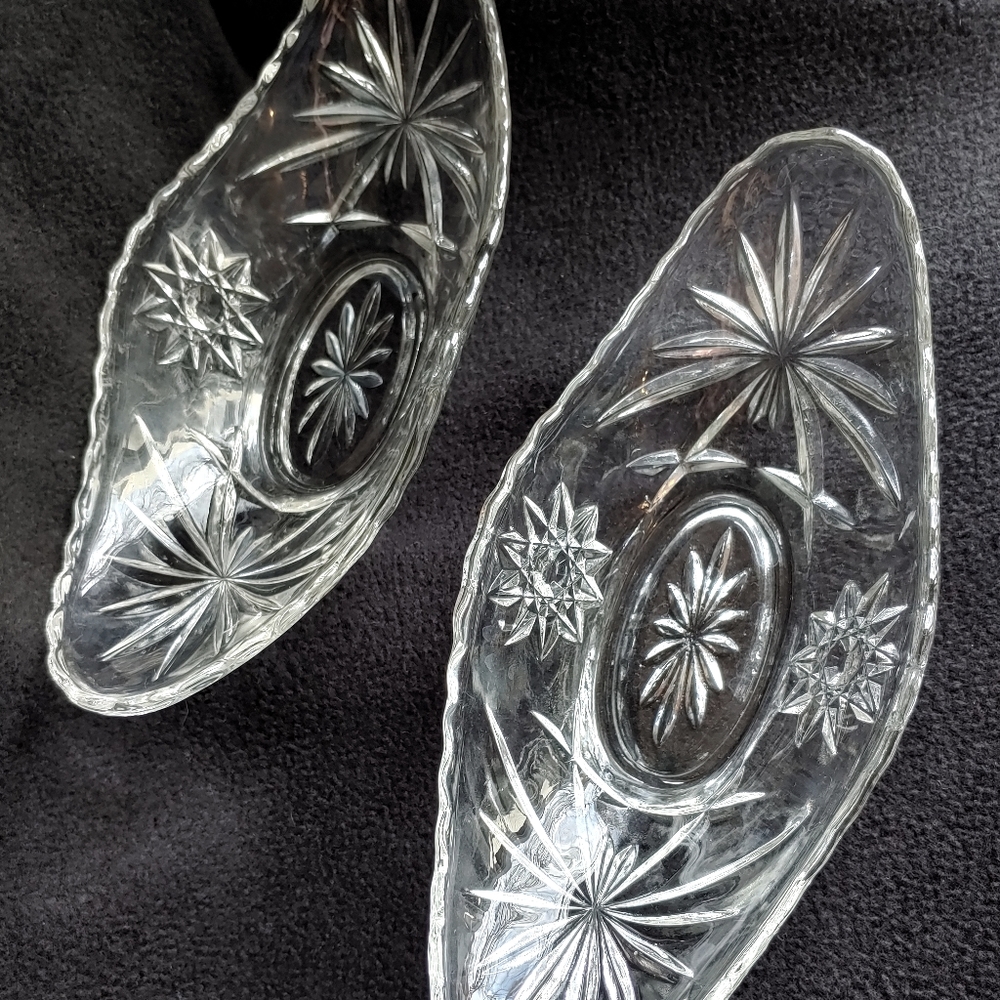 Vintage Bowls Glass Anchor Hocking Serveware Star